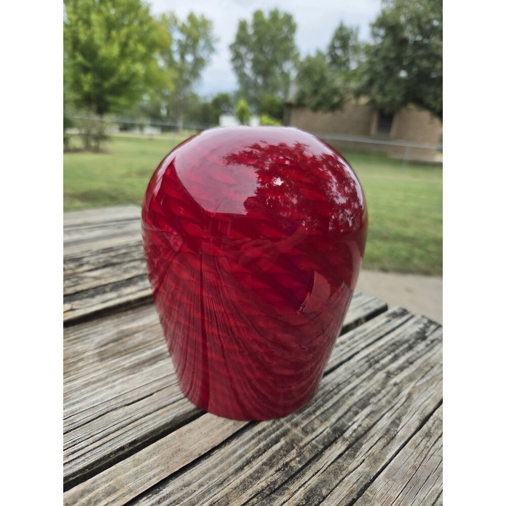 Murano Style Red Swirl Hand Blown Glass Pendant Lamp Shade Replacement